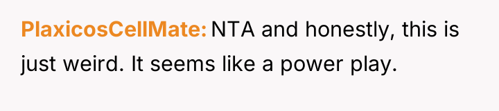 PlaxicosCellMate NTA and honestly, this is just weird. It seems...