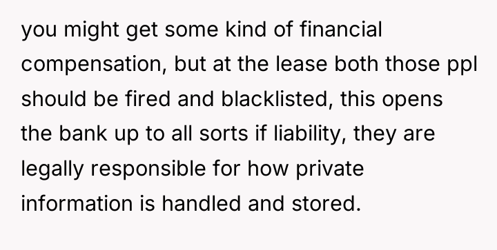 you might get some kind of financial compensation, but at...