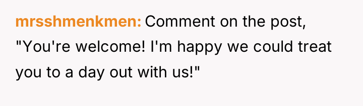 mrsshmenkmen Comment on the post, "You're welcome! I'm happy we...