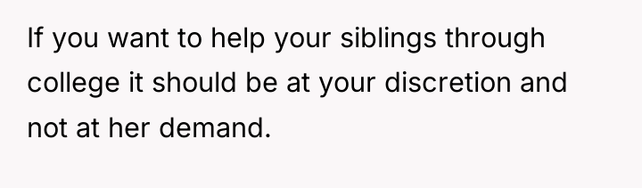 If you want to help your siblings through college it...