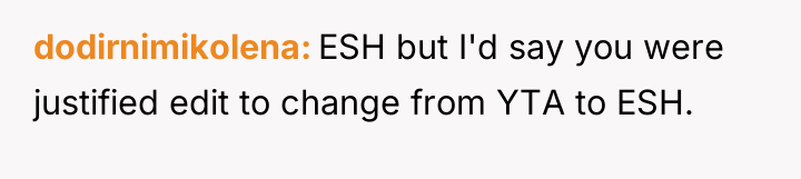 dodirnimikolena ESH but I'd say you were justified edit to...