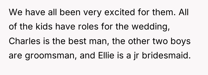 We have all been very excited for them. All of...