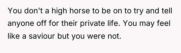 You don't a high horse to be on to try...