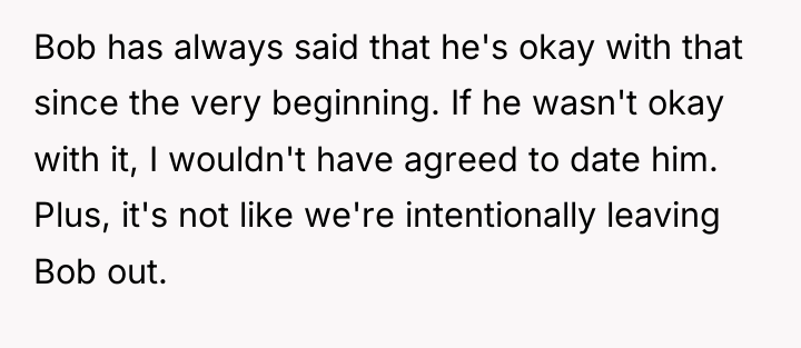 Bob has always said that he's okay with that since...