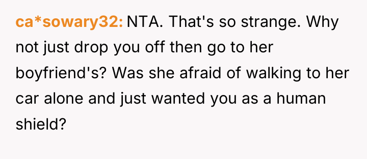 ca*sowary32 NTA. That's so strange. Why not just drop you...