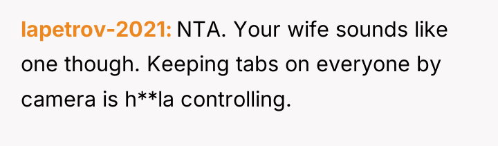lapetrov-2021 NTA. Your wife sounds like one though. Keeping tabs...