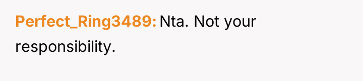 Perfect_Ring3489 Nta. Not your responsibility.