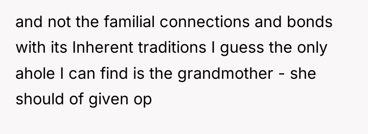 and not the familial connections and bonds with its Inherent...
