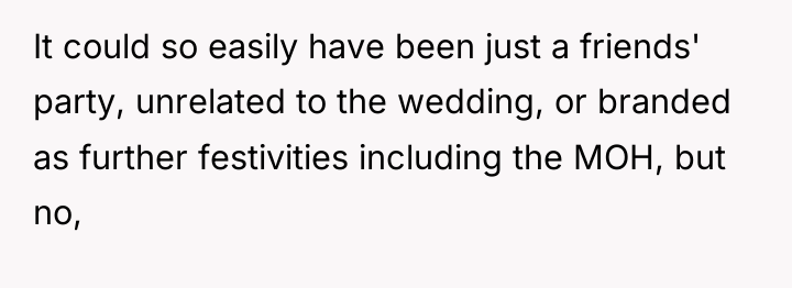 It could so easily have been just a friends' party,...