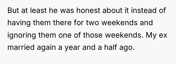 But at least he was honest about it instead of...