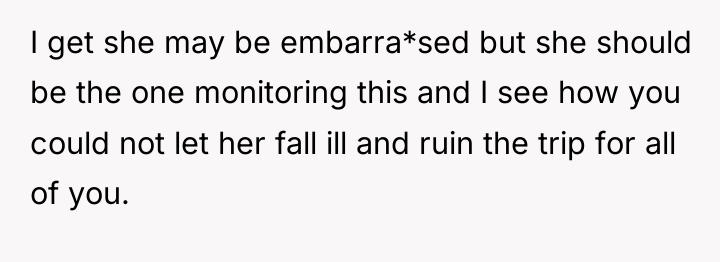 I get she may be embarra*sed but she should be...