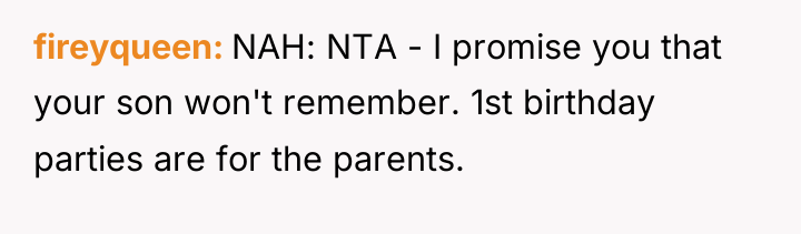 fireyqueen NAH: NTA - I promise you that your son...