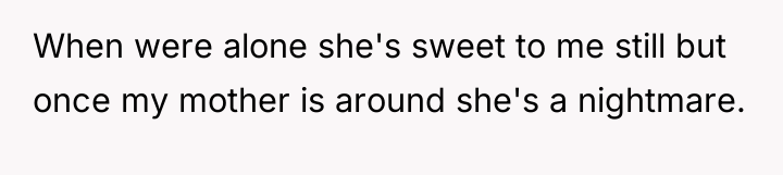 When were alone she's sweet to me still but once...