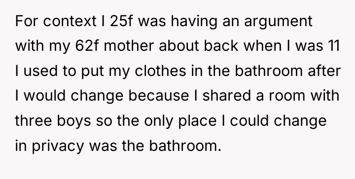 For context I 25f was having an argument with my...