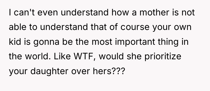 I can't even understand how a mother is not able...