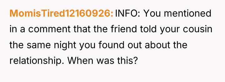 MomisTired12160926 INFO: You mentioned in a comment that the friend...
