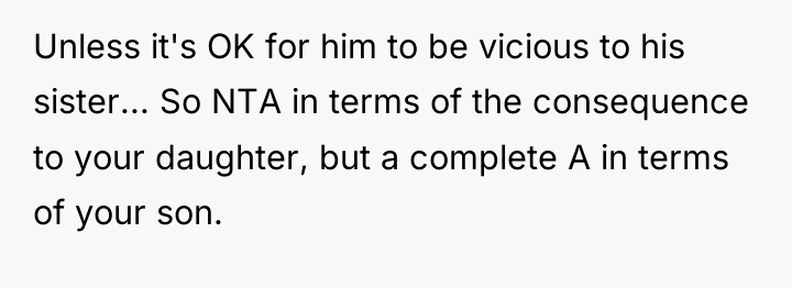 Unless it's OK for him to be vicious to his...