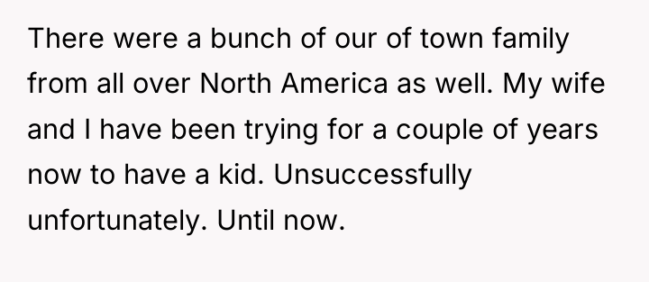 There were a bunch of our of town family from...