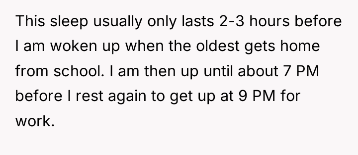 This sleep usually only lasts 2-3 hours before I am...