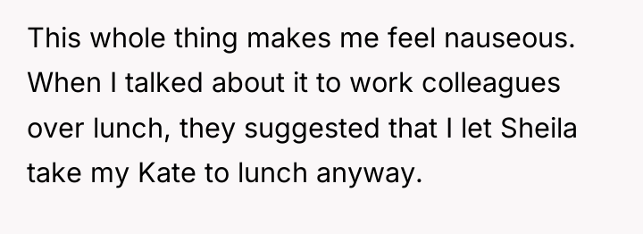 This whole thing makes me feel nauseous. When I talked...