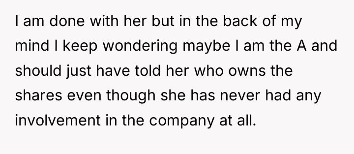 I am done with her but in the back of...
