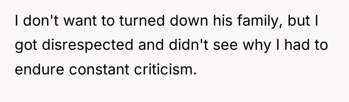 I don't want to turned down his family, but I...