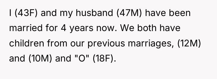I (43F) and my husband (47M) have been married for...