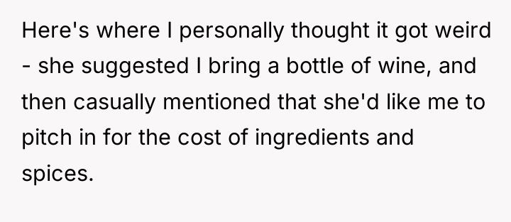 Here's where I personally thought it got weird - she...