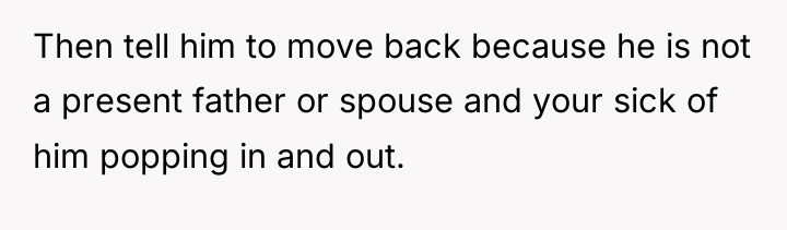 Then tell him to move back because he is not...
