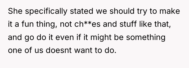 She specifically stated we should try to make it a...