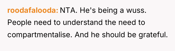 roodafalooda NTA. He's being a wuss. People need to understand...