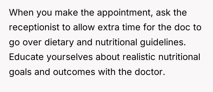 When you make the appointment, ask the receptionist to allow...