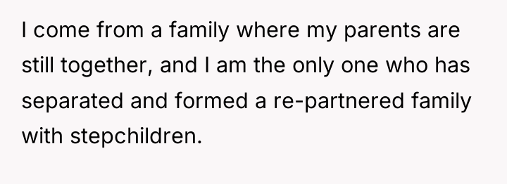 I come from a family where my parents are still...