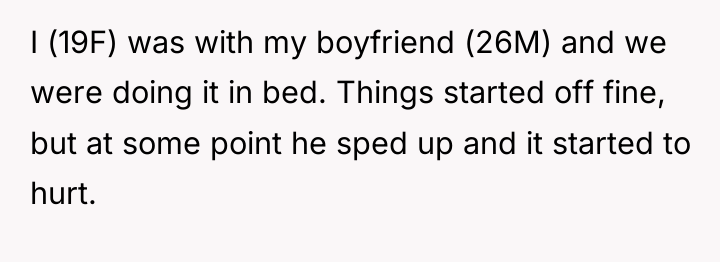 I (19F) was with my boyfriend (26M) and we were...