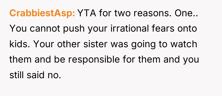 CrabbiestAsp YTA for two reasons. One.. You cannot push your...
