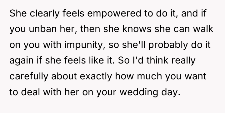 She clearly feels empowered to do it, and if you...