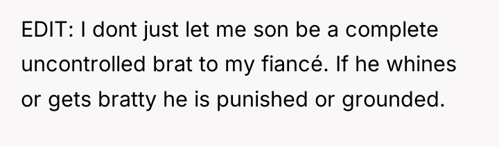 EDIT: I dont just let me son be a complete...