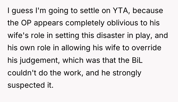 I guess I'm going to settle on YTA, because the...