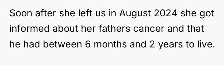 Soon after she left us in August 2024 she got...