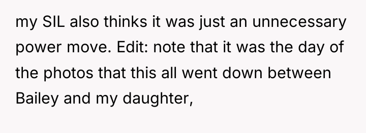 my SIL also thinks it was just an unnecessary power...