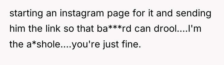 starting an instagram page for it and sending him the...