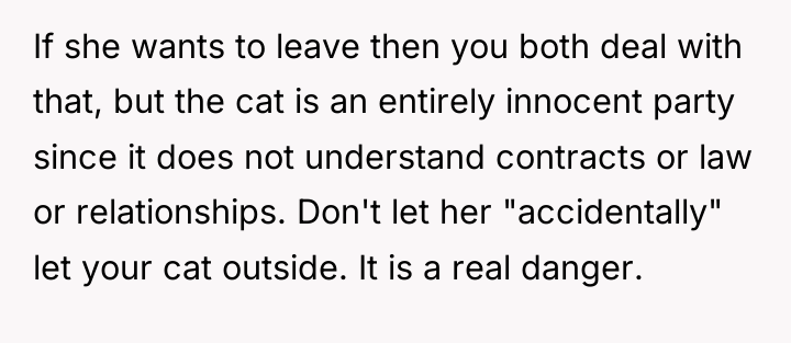 If she wants to leave then you both deal with...