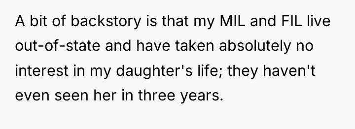 A bit of backstory is that my MIL and FIL...