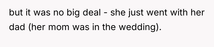 but it was no big deal - she just went...