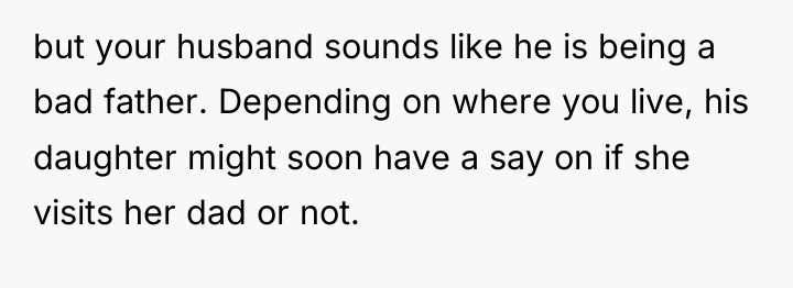 but your husband sounds like he is being a bad...
