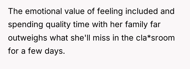 The emotional value of feeling included and spending quality time...