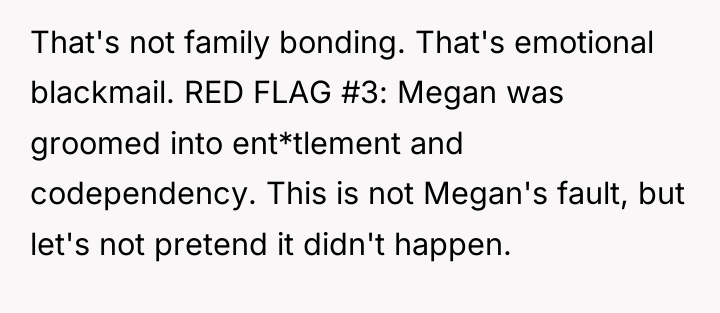 That's not family bonding. That's emotional blackmail. RED FLAG #3:...