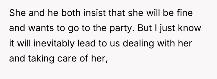 She and he both insist that she will be fine...