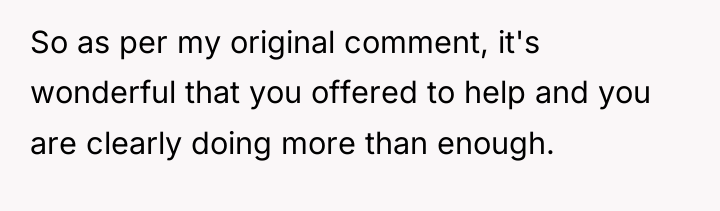 So as per my original comment, it's wonderful that you...