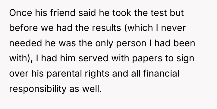 Once his friend said he took the test but before...